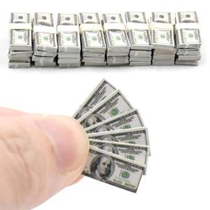 lot 12418 image: 500PCS Miniature Scene Model 100 Dollar Bills for Dollhouse 112 Dollar Bills for Dollhouse Accessories