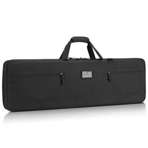 lot 12450 image: CVLIFE 42 Soft Rifle Case, Rifle Bag with Zipper Pockets, Long Gun Bag with Adjustable Strap and Padded Handle, Gun Case for Outdoor Hunting Shooting Range, Black