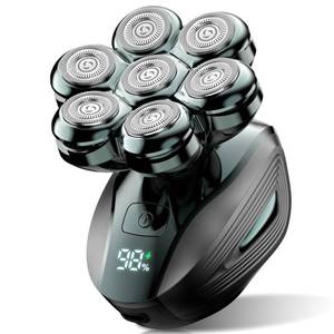 lot 14368 image: Cyruzi Head Shavers for Bald Men 7D Floating Electric Razor with Magnetic Removable Head, IPX7 Waterproof Wet or Dry Shaver, LED Display & Type-C Fast Charging