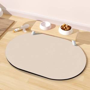 lot 14371 image: Dog Feeding Mat 24x16, Absorbent Pet Food Mat, No Stains Quick Dry Pet Water Mat Protect Floor, Cat Dog Water Bowl Mat for Messy Drinkers, Non-Slip Rubber Base Pet Placemats for Food and Water