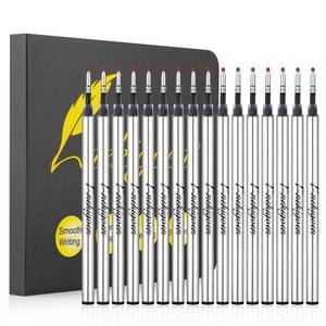 lot 14391 image: Nekigoen 4.37 Inch Rollerball Pen Refills Smooth Writing German Gel Ink Pen Refills Metal Standard Size Fine Point Black Ink 15 Black