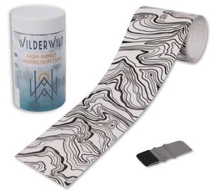 lot 14405 image: WilderWild Bike Frame Protection Tape- High Impact Clear Vinyl Wrap Includes Tool (4x72) Bicycle Frame Protector, Mountain Bike Frame Guard Chainstay Protector (Topographic Marble)