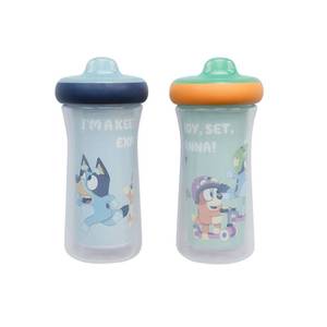 lot 14413 image: The First Years Bluey Insulated Sippy Cups - Dishwasher Safe Spill Proof Toddler Cups - Ages 12 Months and Up - 9 Ounces - 2 Count
