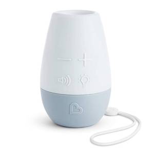 lot 14427 image: Munchkin Shhh�� White Noise Sound Machine, Baby Sleep Soother with Night Light, Portable for Travel or Nursery, WhiteGrey