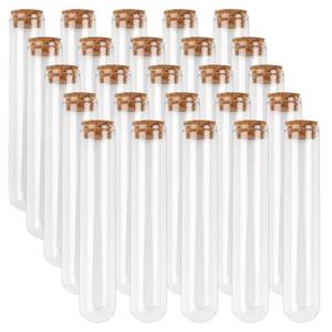 lot 14454 image: DEPEPE 25pcs 50ml Glass Test Tubes 25 x 140mm with Cork Stoppers for Bath Salt Candy Storage Science Lab Party