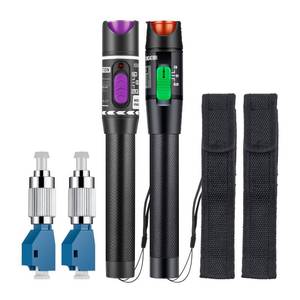 lot 14461 image: Duogalia 2 Pack Visual Fault Locator 30KM with Single Mode 9125um FC to LC Adapter, Fiber Tester for Fiber Network Cable Test (Purple&Green)