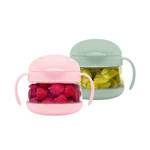 lot 14470 image: Ubbi Tweat No Spill Snack Container for Kids, BPA-Free Tritan, Toddler Snack Container, Sage & Pink