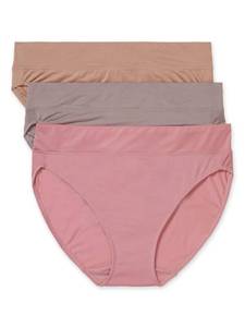lot 14471 image: Warners� Blissful Benefits Dig-Free Comfort Waistband Microfiber Hi-Cut 3-Pack 5138W