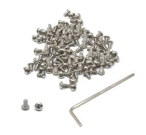 lot 14476 image: iexcell 100 Pcs M2.5 x 4mm Thread Pitch 0.45 mm Stainless Steel 304 Hex Socket Button Head Cap Screws Bolts Kit