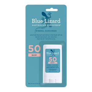 lot 14483 image: Blue Lizard BABY Mineral Sunscreen Stick with Zinc Oxide, SPF 50, Water Resistant, UVAUVB Protection - Easy to apply, Fragrance Free, .5 oz