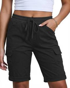 lot 16171 image: luvamia Women Shorts High Waisted Black Cargo Shorts Women Summer Outfits Size Medium Size 8 10