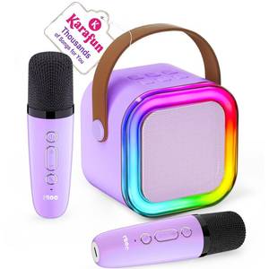 lot 16173 image: Mini Karaoke Machine for Kids, 2026 TOP Toys Birthday Gifts Ideas for Girls Ages 4, 5, 6, 7, 8, 9, 10, 12 Years Old, Portable MP3 Player with 2 Wireless Mics for Family Home Party