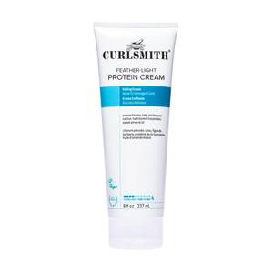 lot 16175 image: CURLSMITH Feather Light Protein Cream - Flexible Hold Curl Cream, Protein-Rich Styling Cream for Curls, For All Curl Types, Best for Weak and Damaged Curls, Vegan & Cruelty Free (8 oz)