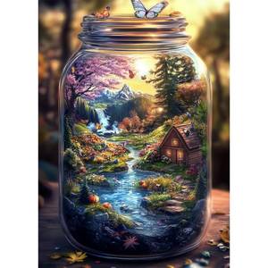 lot 19071 image: Yunlus Jigsaw Puzzles for Adults 1000 Pieces Impossible Hard Difficult Challenging Puzzles for Adults 1000pc Puzzles World in Bottle Natures Dream Jigsaw Puzzle 1000 Pieces 28 x 20 inch