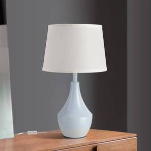 lot 19115 image: Sionfungluxx Blue Bedside Table Lamp, 19.3 Modern Table Lamp for Bedroom Nightstand, Cute Table Lamps for Living Room, Office Desk, End of Table