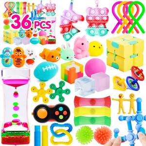 lot 19123 image: JOYIN 36 Pcs Party Favors for Kids, Fidget Toys Pack, Sensory Toy,Easter Goodie Bags Fillers for Birthday Party, Prizes in Bulk for School, Pinata Stuffers, Classroom Prizes, Treasure Box Toys
