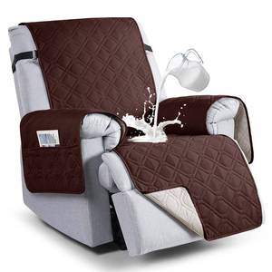 lot 19128 image: VANSOFY 100% Waterproof Recliner Chair Covers, Recliner Cover Non-Slip Dog Chair Cover Furniture Protector Washable Slipcover with Pocket, Elastic Straps for Pets, Dogs(Coffee, 23.6)