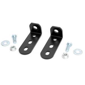lot 19140 image: Rough Country LED Whip Light Mounting Brackets for Polaris RZR 170 EFI (2009-2021) - Set of 2, Laser Cut Steel, Bed Mount Bracket