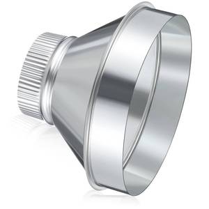 lot 19159 image: Otoolling 8 Inch to 4 Inch Duct Reducer Increaser Galvanized Steel Air Duct Adapter Round Crimped Pipe Connector Fitting Coupling for HVAC Ventilation Systems