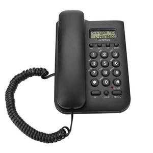 lot 19165 image: Eboxer Corded Landline Telephone with Caller ID, Digital Screen, Analog Calls Display, for Home Office, Black