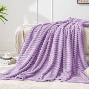 lot 19187 image: BEDELITE Throw Blanket for Couch, 3D Ribbed Jacquard Soft and Cozy Fleece Throw Blanket for Sofa and Chair, Fluffy Plush Lightweight Blankets for Bed, for Women, 50x60 inches