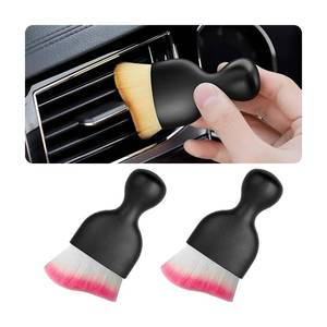 lot 20039 image: Blilo 2PCS Car Interior Detailing Brush with Dust Cover, Auto Soft Hair Cleaning Brushes, Scratch Free Curved Dirt Collectors, for Vehicle Dashboard Air Conditioner Vents Leather (WhiteRed2PCS)