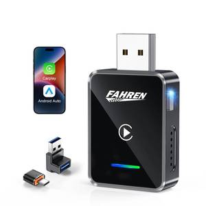 lot 20068 image: FAHREN 2026 Upgraded Android Auto & CarPlay Wireless Adapter, One Click Multi Device Switching, Ultra-Fast 5.8GHz WiFi, Bluetooth 6, Plug & Play USB-AC for 2016 Car Models