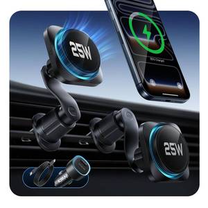 lot 20080 image: ESR OmniLock Qi2.2 Certified 25W MagSafe Car Mount Charger with CryoBoost, Phone Cooling MagSafe Car Charger, 360° Rotatable, Air Vent Magnetic Car Phone Holder for iPhone 1716 with iOS 26, S26 Ultra