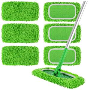 lot 20082 image: ZEHRAI 6Pcs Reusable Microfiber Mop Pads Compatible with Swiffer Sweeper, Wet and Dry Flat mop Cover, Replacement Sweeping Mopping pad Refills for SurfaceHardwood Floor Cleaning