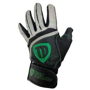 lot 20121 image: Team Defender Pro Series Padded TD Baseball Glove  Left-Handed Glove for Right-Handed Thrower  Glove Protects Thumb  Rigid Rubber Thumb Mold Prevents Hyperextension, Hand Injuries (M)