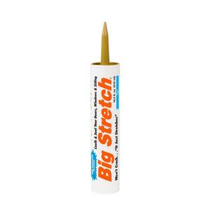 lot 20138 image: Sashco Big Stretch Acrylic Latex High Performance Caulking Sealant, 10.5 oz Cartridge, Tan - 10014