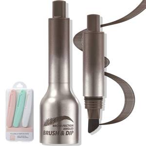 lot 20167 image: Instant Brow Brush, Liquid Eyebrow Brush, 2025 New Microblading Eyebrow Pen Contains 3 Eyebrow Knives, Waterproof & Sweatproof, Natural & quick-drying, Creating Wild Natural Eyebrows (#02 Taupe)