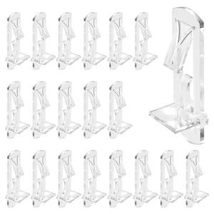 lot 20173 image: ZIUZI 20Pcs Plastic Locking Shelf Pins, 5mm Locking Shelf Support Peg, Clear Shelf Bracket for Kitchen Cabinet Furniture Book Shelves, 5mm Peg x 34 Thick Shelves