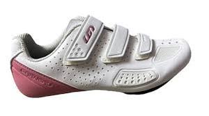 lot 12433 image: Garneau Womens White Cycling Shoes with Velcro Straps (Used) (Size Unknown)