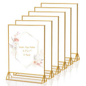 lot 19171 image: KILY-WILY Gold Frames 8x10 Table Numbers (6pack)