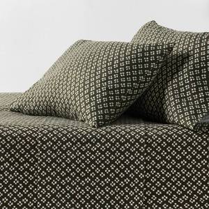 lot 9438 image: Queen Ultra Soft Flannel Sheet Set Green Geo - Threshold - Retail $55