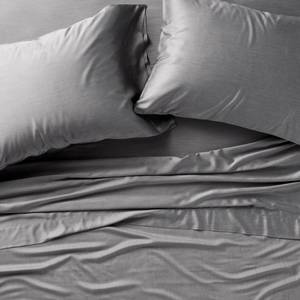 lot 9496 image: King 400 Thread Count Rayon from Bamboo Sheet Set Dark Gray - Casaluna - Retail $120