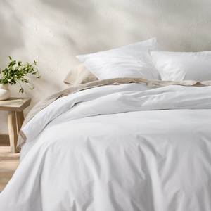 lot 9518 image: King Cotton Percale Duvet Set White - Casaluna - Retail $119