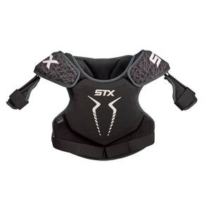 lot 332 image: STX Stallion 75 Lacrosse Shoulder Pad, BlackGray, Large - Retail $55