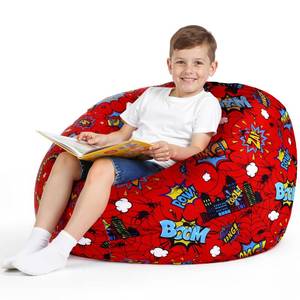 lot 355 image: COVER ONLY Boao Stuffed Animal Storage Bean Bag Chair Cover (No Filler) Washable Canvas Beanbag Chair Bean Bag Cover with Zipper for Organizing Plush Toy or Textile Sack Beanbag(1 Pc,Cartoon Spider,27 Inches) - Retail $21