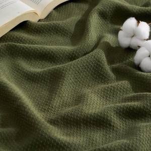 lot 361 image: Bedsure GentleSoft 100% Cotton Blanket Twin XL Size for Bed - Breathable and Lightweight, Soft Cozy Textured Herringbone Woven Summer Blanket for College Dorm, Olive Green, 66x90 inches - Retail $30