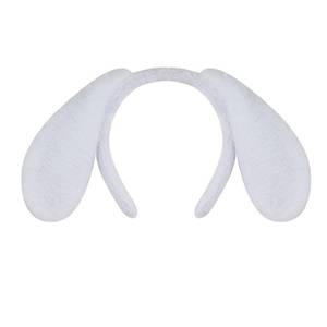 lot 372 image: Xansema Dog Ears Headband for Women Girls, Cute Plush Dog Ear Hairband Halloween Christmas Costume Cosplay Accessories (White) - Retail $8