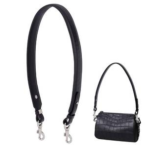 lot 380 image: PH PandaHall Short Bag Strap, 28.5 Inch (72.5cm) Purse Strap 1.4 Inch Wide Leather Replacement Shoulder Strap with Sliver Metal Clasps for Women DIY Underarm Bag Crossbody Shoulder Bag Handbag, Black - Retail $14