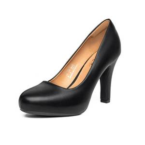 lot 391 image: Trary Womens Heels for Women, Black Heels White Heels Brown Heels Nude Heels, Low Platform Heels, IN3.2 High Heel Closed Round Toe Pumps Dress Office Wedding Shoes for Women,Size 7.5