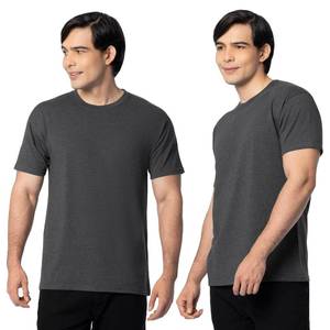 lot 402 image: Fruit Of The Loom Mens Eversoft Cotton Shirts, Breathable & Moisture Wicking With Odor Control, Sizes S-4x, Crew - 2 Pack - Black Heather, XX-Large US - Retail $16
