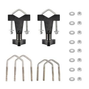 lot 412 image: higehio High Lift Jack Mount, Aluminum Hi Lift Jack Tube Mount Brackets 1-2.5 for Tube Bumpers,Bull Bars,Roll Cages and Roof Racks (Black) - Retail $30
