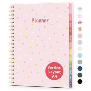lot 415 image: Teacher Planner 2026-2027, Forvencer Academic Planner 2026-2027, Jul 2026 - Jun 2027, 8.5x11, Weekly & Monthly Planning Book with 7 Periods, School Agenda for Teacher Student, A4, Polka Dot Style - Retail $13