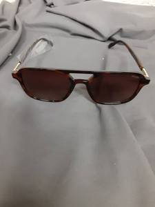 lot 438 image: SOJOS Retro Aviator Sunglasses for Women Men,Trendy Rectangle Womens Mens Shades Sun Glasses SJ2202 Tortoise Frame Brown Grading Lens - Retail $16