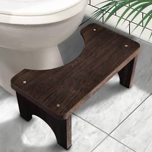 lot 457 image: AZEN Wood Toilet Stool Squat Adult, Poop Stool for Bathroom Adults, Portable Toilet Potty Stools for Adults, 7 Inch Height - Retail $14