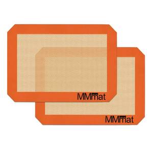 lot 466 image: MMmat Silicone Baking Mat - Best German Silicone - Non Slip Silicone Baking Sheet, Non Stick Reusable Silicone Mats for Baking, Oven Liner, Counter Mat - 2 Quarter Sheets Baking Mat - Retail $15